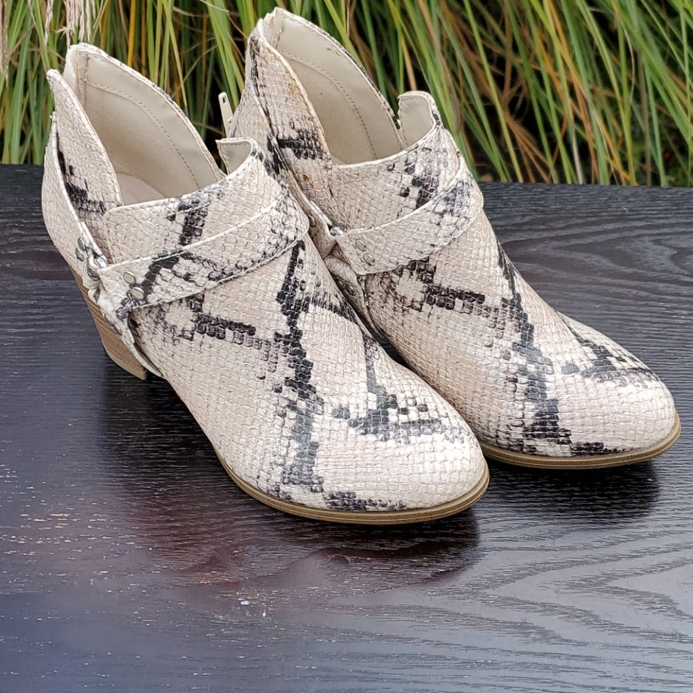 FERGALICIOUS BY FERGIE SNAKESKIN ANKLE BOOT